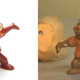 Dale figurine from a Kellogg’s cereal promotion circa 1991 (left) Dale figurine found in a time capsule from 1942 (right)